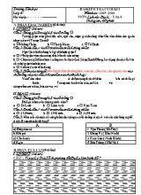 Đề kiểm tra cuối học kỳ 1 môn Lịch sử & Địa lí Lớp 4 - Năm học 2015-2016